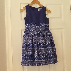 Girls Gymboree Dress blue & light pink